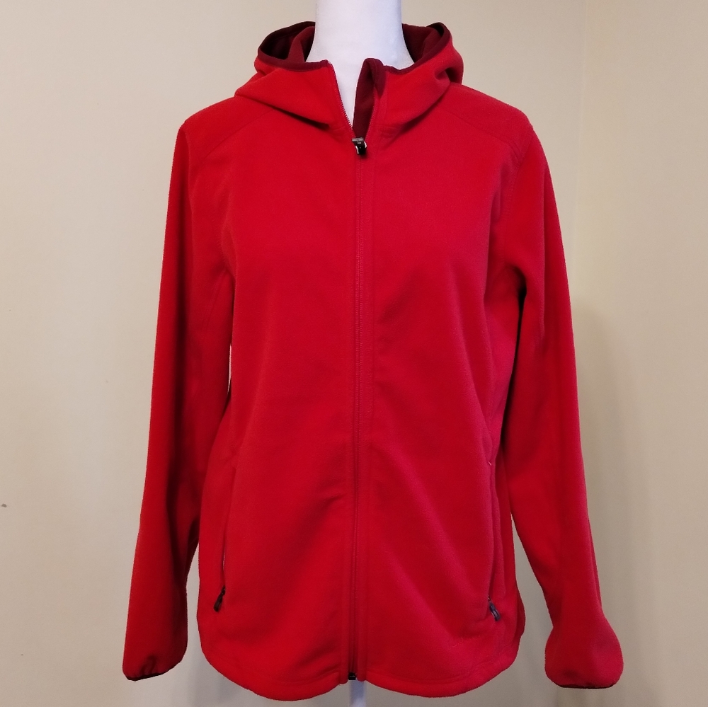 L.L Bean Women's Full Zip Hooded Jacket Polartec Warm Size M